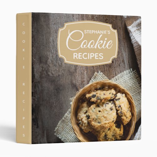 Personalized Family Cookbook Cookie Recipe 3 Ring Binder