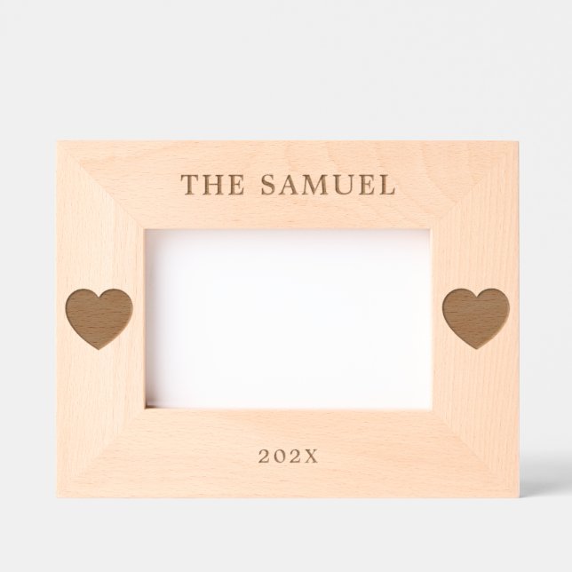 Personalized [Family/Couples] Name Wooden Engraved Frames (Front)