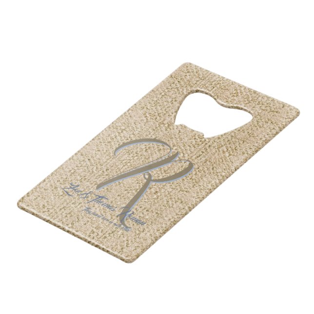 Personalized family credit card opener (Front Angled)
