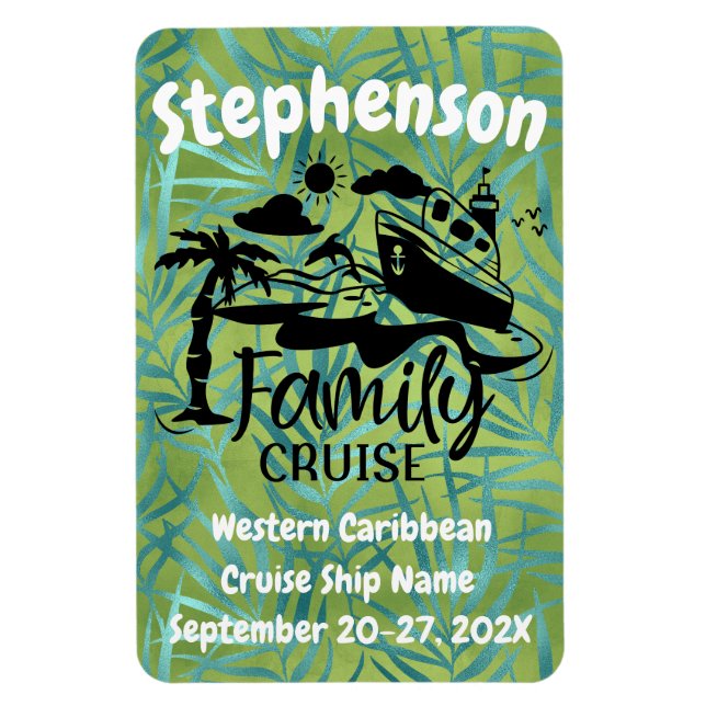 Personalized Family Cruise Door Decor Magnet (Vertical)
