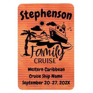 Personalized Family Cruise Door Decor Magnet