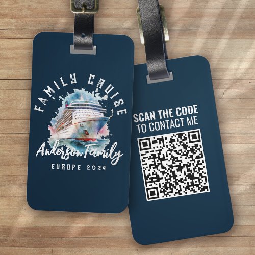 Personalized Family Cruise Group Vacation Luggage Tag