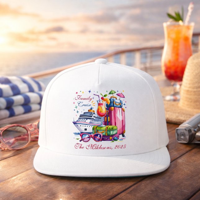 Personalized Family Cruise Name Year Snap Back Hat (Creator Uploaded)