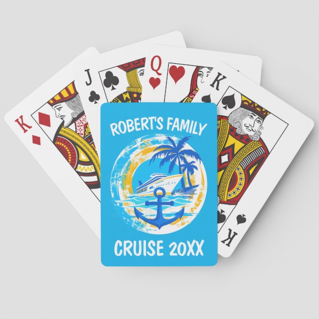 Personalized Family Cruise Playing Cards (Back)