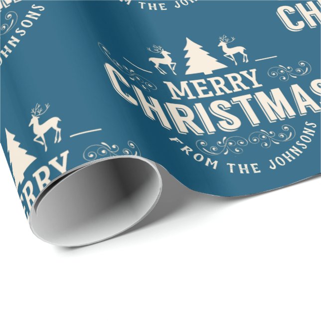 Personalized Family Custom Christmas Wrapping Paper (Roll Corner)