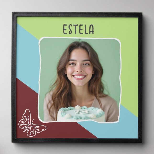 Personalized Family Daughter Photo Peel And Stick Photo Tile (Front Set)
