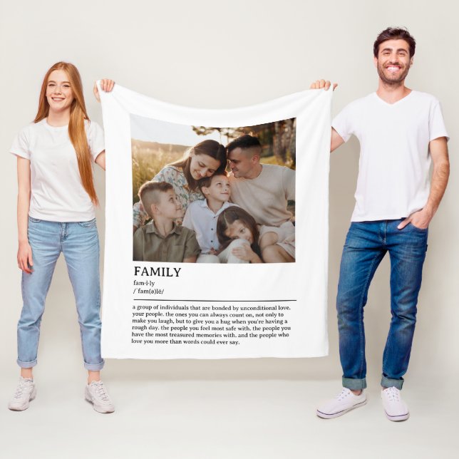 Personalized Family Definition Quote Wall Art Fleece Blanket (In Situ)