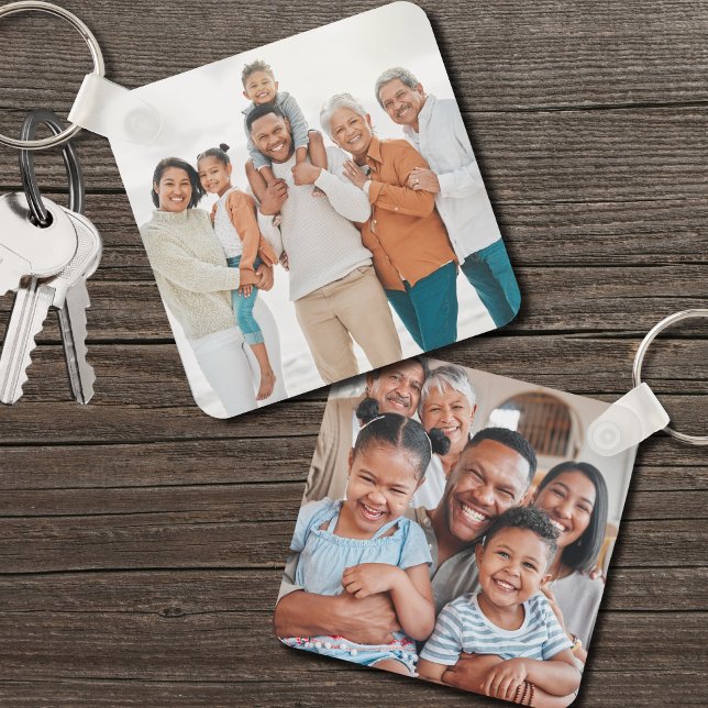 Personalized Family Double Sided Two Photo Keychain (Personalized Family Double Sided Two Photo keychain)