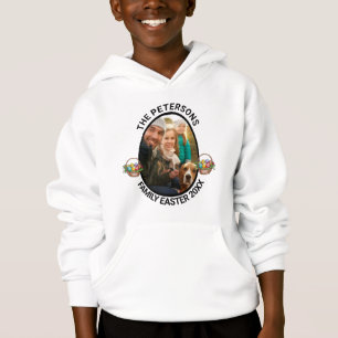 Personalized Family Easter Photo Egg Basket Hoodie