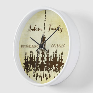 Personalized Family Established Chandelier Clock