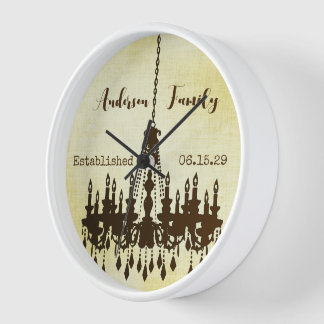 Personalized Family Established Chandelier Clock