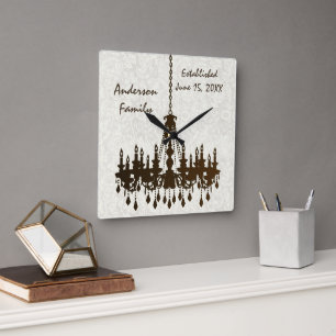 Personalized Family Established Chandelier Clock