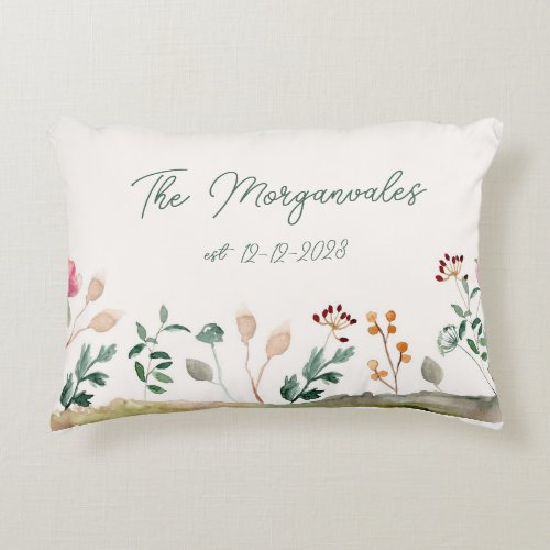Personalized Family Established Pillow