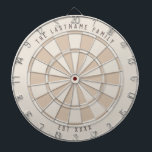 Personalized Family Established Year Custom Colors Dart Board<br><div class="desc">Classic style dartboard with modern and elegant color scheme with your personalized text on the top and bottom of the board for your family's name and family established year.  Customize this dartboard with your desired colors!</div>