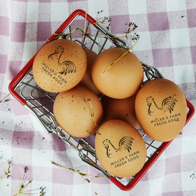 Personalized Family Farm Egg Rubber Stamp (Creator Uploaded)