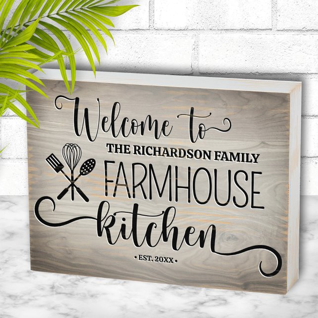 Personalized Family Farmhouse Kitchen Sign (Creator Uploaded)