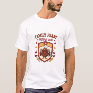 Personalized Family Feast Squad 2025 Thanksgiving  T-Shirt