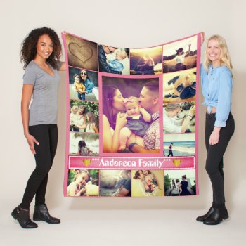 Personalized Family Fleece Blanket by CustomizePersonalize at Zazzle