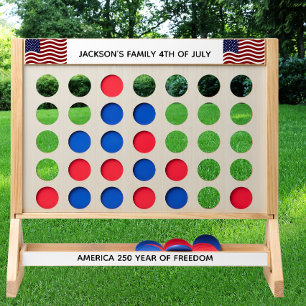 Personalized family game on 4th of July Fast Four