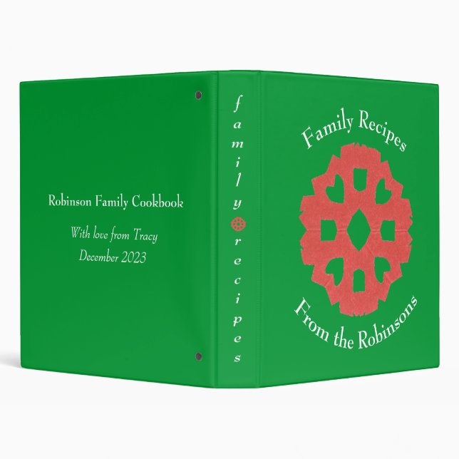 Personalized Family Gift Cookbook Binder (Background)