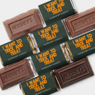 Personalized Family Halloween Party Trick or Treat Hershey's Miniatures