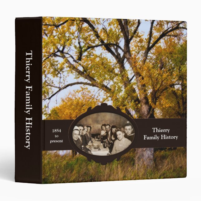 Personalized Family History 1.5" Photo Binder (Front/Spine)