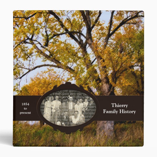 Personalized Family History 1.5" Photo Binder (Front)