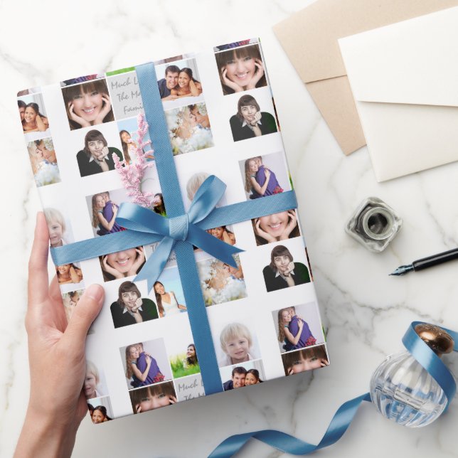 Personalized Family Holiday Photo Wrapping Paper (Gifting)