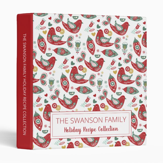 Personalized Family Holiday Recipe Binder (Front/Spine)