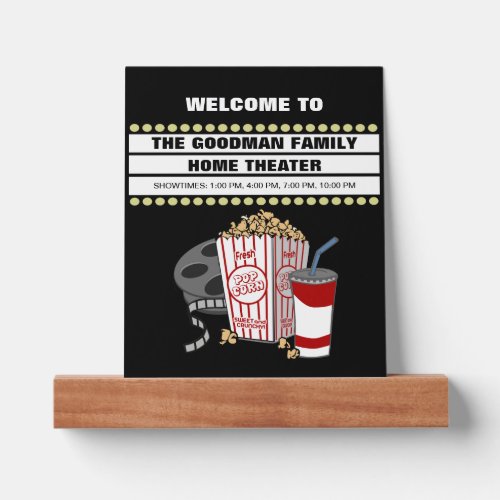 Personalized Family Home Movie Theater Customized Picture Ledge