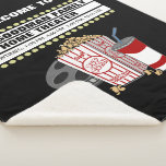 Personalized Family Home Movie Theater Sherpa Blanket
