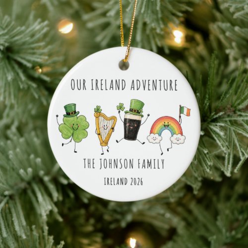 Personalized Family Ireland Vacation Ornament