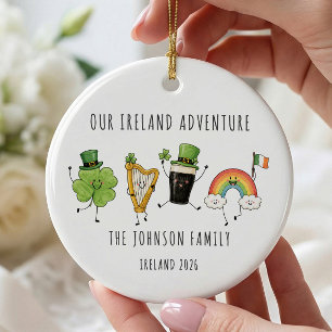 Personalized Family Ireland Vacation Ornament
