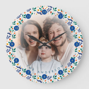 Personalized Family large photo collage memory Clock