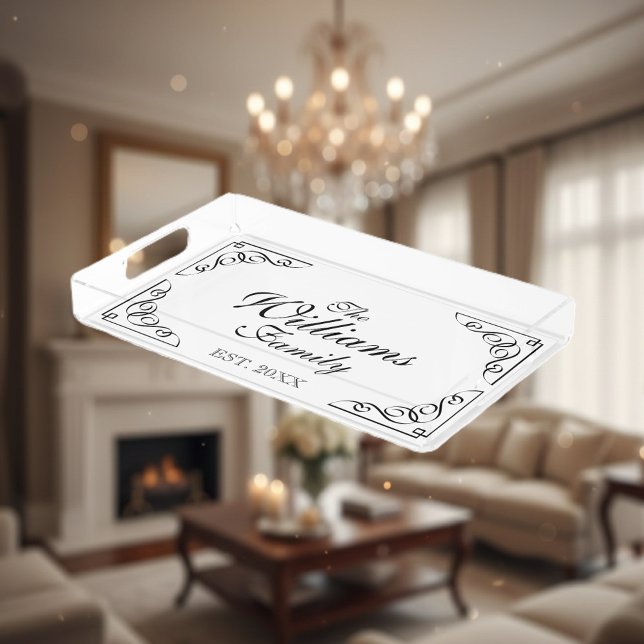 Personalized family last name vanity serving tray (vanity serving tray)
