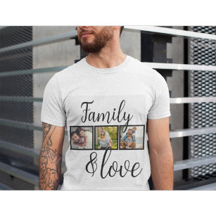 Personalized Family & Love Photo Collage T-Shirt