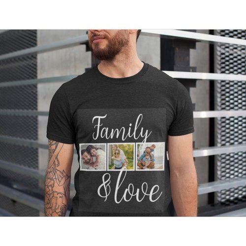 Personalized Family  Love Photo Collage T_Shirt