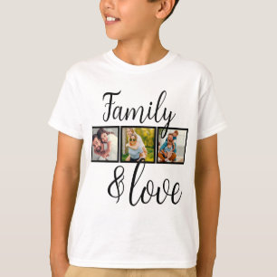 Personalized Family & Love Photo Collage T-Shirt