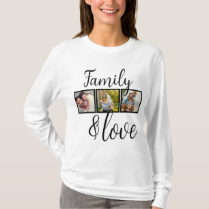 Personalized Family & Love Photo Collage T-Shirt