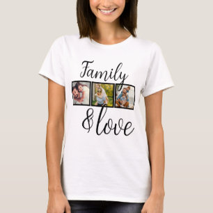 Personalized Family & Love Photo Collage T-Shirt