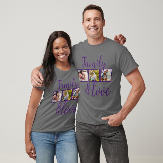 Personalized Family & Love Photo Collage T-Shirt (Unisex)