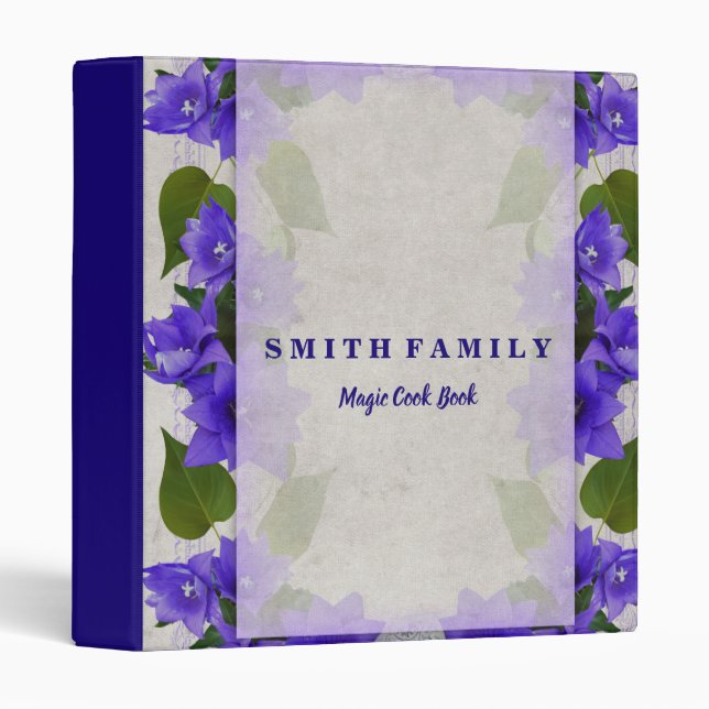 Personalized Family Magic Recipe Cookbook 3 Ring Binder (Front/Spine)
