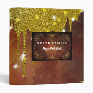 Personalized Family Magic Recipe Cookbook 3 Ring Binder