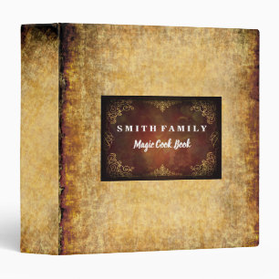 Personalized Family Magic Recipe Cookbook 3 Ring Binder