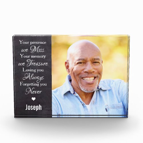 Personalized Family Memorials Keepsake Photo Block