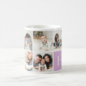 Personalized Family Monogram 9 Photo Collage Coffee Mug (Center)