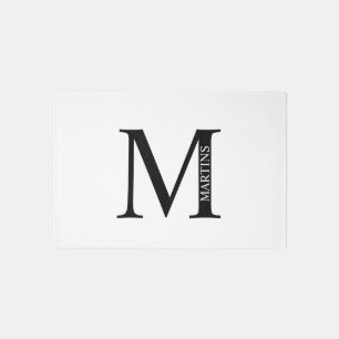 Personalized Family Monogram and Name Outdoor Rug