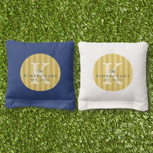 Personalized Family Monogram Cornhole Bean Bags