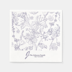 Personalized Family Monogram Name Elegant Script N Napkins