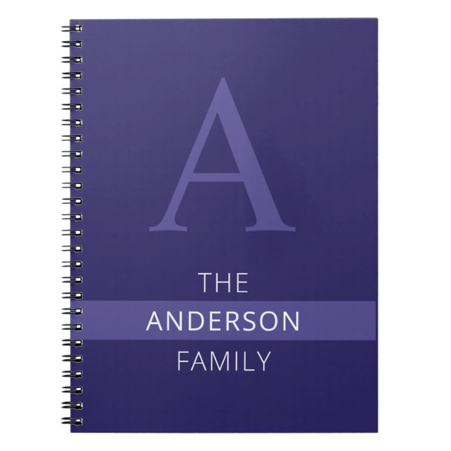 Personalized Family Monogram Notebook (Front)